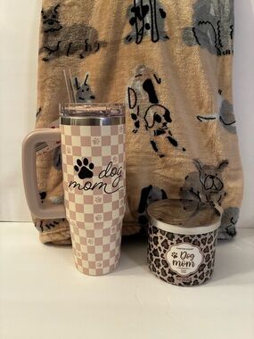 Dog Mom candle & tumbler set